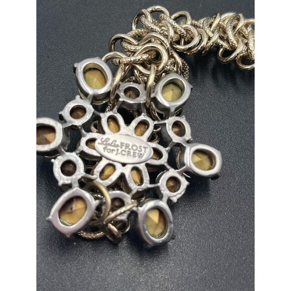 Lulu Frost for J. crew Gold Tone Rhinestone Cluster Statement bracelet - Picture 13 of 13